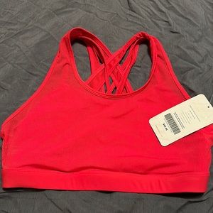 Lipstick Red NWT Fabletics sports bra, large